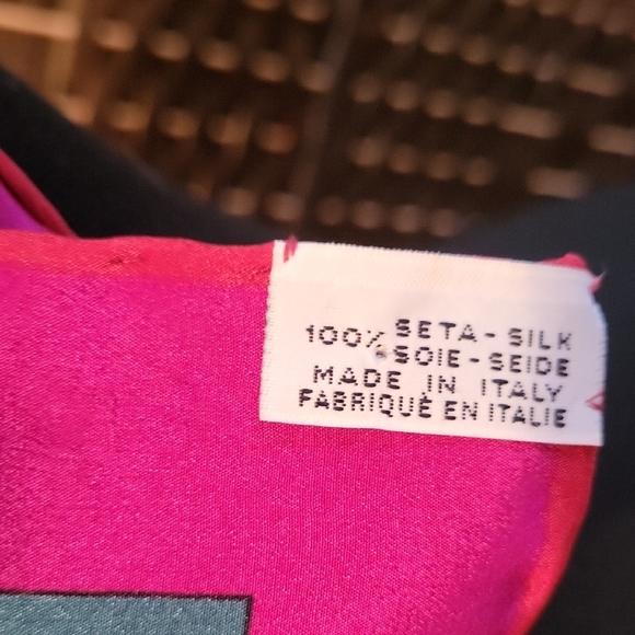 Grès Paris Pink and Gray Silk Scarf - Picture 7 of 7